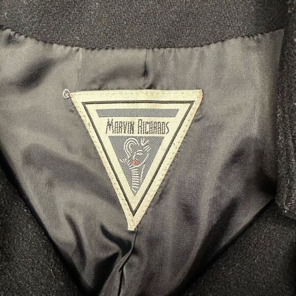 Marvin Richard’s Wool Black Pea Coat Womens Size M - Picture 4 of 6